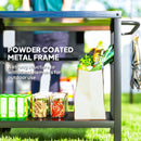 Outsunny Outdoor BBQ Table with 2-Tier Shelf, Outdoor Kitchen