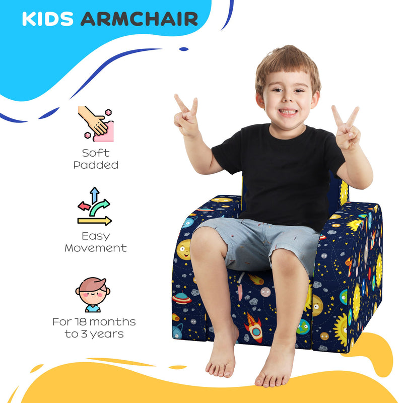 AIYAPLAY Kids Armchair, Foldable Toddler Chair For Bedroom