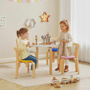 AIYAPLAY 5 Piece Kids Table and Chairs Set Wood for 3-8 Years for Art Crafts