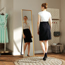 HOMCOM Full Length Mirror Wall Mount Leaning Standing Mirror, White