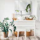 kleankin Bathroom Mirror Cabinet Wall Mount Storage organiser w/ Door, White