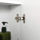 kleankin Bathroom Mirror Cabinet Wall Mount Storage organiser w/ Door, White