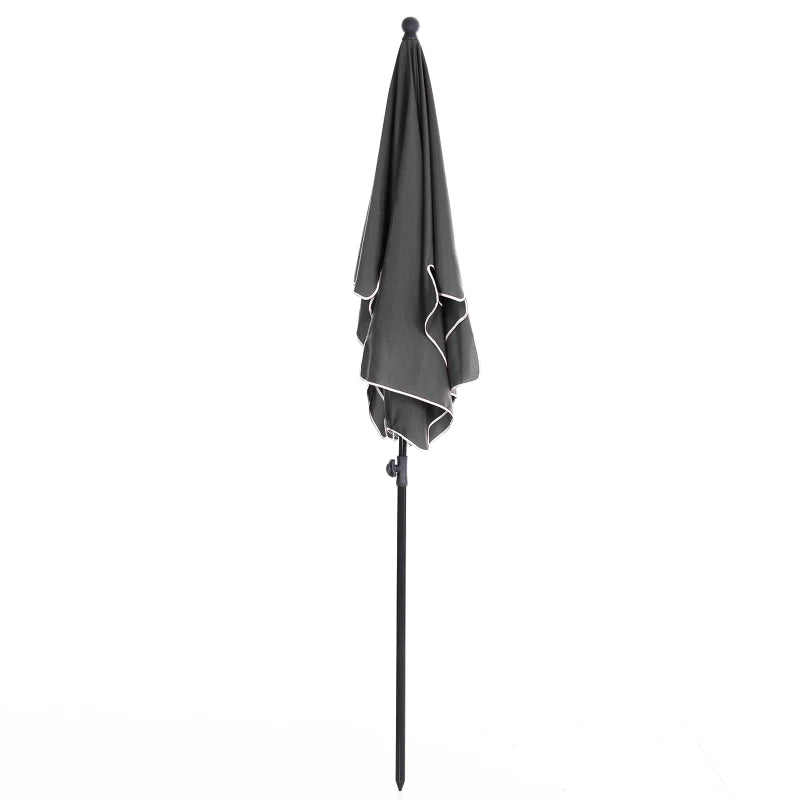 Outsunny Tilt Parasol 2m x 1/3m - Grey