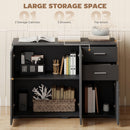 HOMCOM Modern Sideboard Kitchen Storage Cabinet, Black