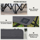 Outsunny 6 Seater Folding Bench Camping Chair with Cup Holder, Charcoal Grey