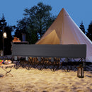 Outsunny 6 Seater Folding Bench Camping Chair with Cup Holder, Charcoal Grey