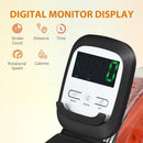 SPORTNOW Foldable Water Rowing Machine with Wheels and LCD Monitor, Black