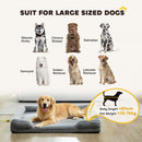 PawHut Dog Sofa Bed, Washable Pet Bed With Non-Slip Bottom, Grey