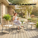 Outsunny Rattan Garden Furniture Set, 4 Piece Outdoor Patio Furniture
