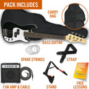 3rd Avenue 3/4 Bass Guitar Starter Pack - Black