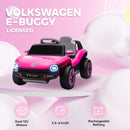AIYAPLAY Volkswagen Licensed Kids Electric Car w/ Remote, Suspension, Pink