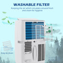 12000 BTU Mobile Air Conditioner Unit for 28m², with 24H Timer On/off