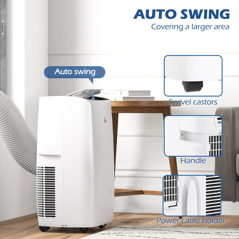 12000 BTU Mobile Air Conditioner Unit for 28m², with 24H Timer On/off