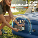 Outsunny Inflatable Mattress, Air Bed With Built-in Pump, Grey