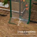 Outsunny Mini Green House with 3 Tier Shelves, 151H x 143W x 46Dcm, Clear
