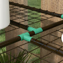 Outsunny Mini Green House with 3 Tier Shelves, 151H x 143W x 46Dcm, Clear