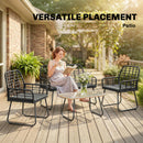 Outsunny Rattan Garden Furniture Set, 4 Piece Outdoor Patio Furniture