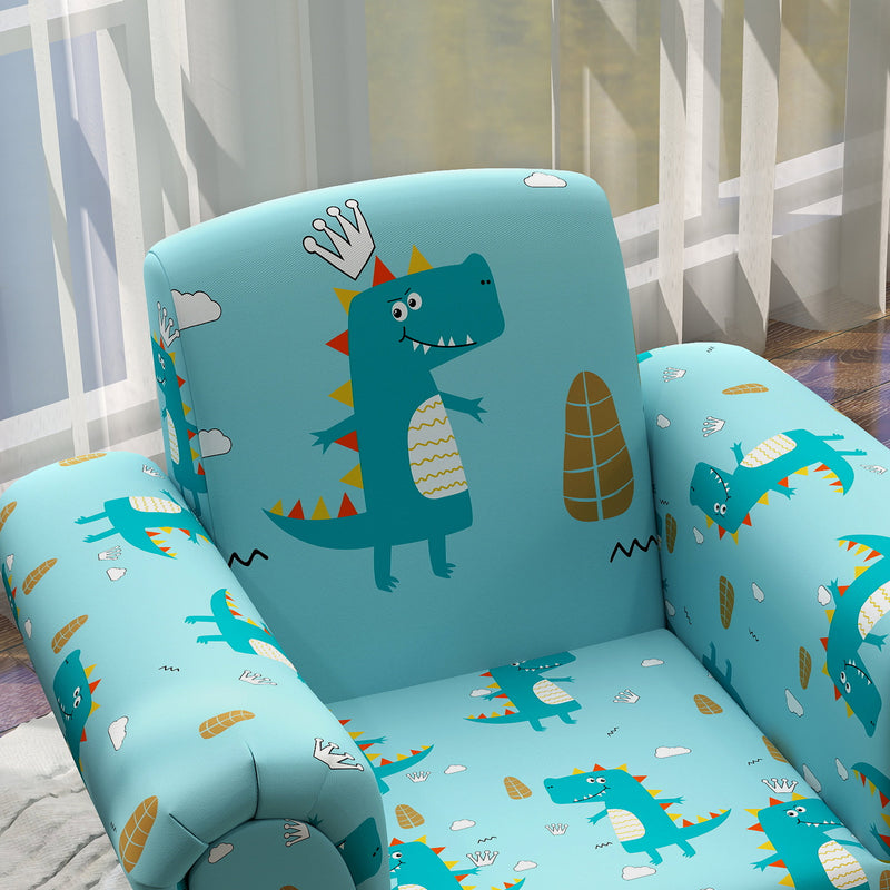 AIYAPLAY Kids Sofa Set Toddler Armchair with Footrest, Children Chair, Blue