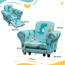 AIYAPLAY Kids Sofa Set Toddler Armchair with Footrest, Children Chair, Blue