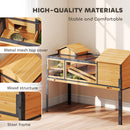 PawHut Wooden Tortoise House With Stand Legs