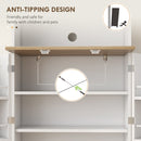 HOMCOM 169cm Tall Kitchen Pantry Storage Cabinet with Microwave Shelf