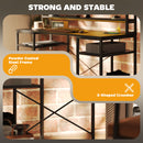 HOMCOM Computer Desk Home Office Desk with Monitor Stand