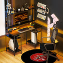 HOMCOM Computer Desk Home Office Desk with Monitor Stand