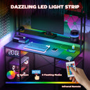 HOMCOM Computer Desk Home Office Desk with Monitor Stand