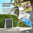Outsunny Folding Sun Lounger with 4-Level Backrest & Headrest, Charcoal Grey
