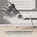 Outsunny Folding Sun Lounger with 4-Level Backrest & Headrest, Charcoal Grey