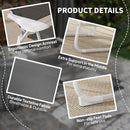 Outsunny Folding Sun Lounger with 4-Level Backrest & Headrest, Charcoal Grey