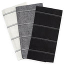 Utopia 3 Pack Kitchen Tea Towel Set in Black