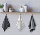 Utopia 3 Pack Kitchen Tea Towel Set in Grey