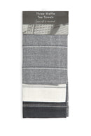 Utopia 3 Pack Kitchen Tea Towel Set in Grey