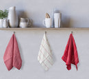 Utopia 3 Pack Kitchen Tea Towel Set in Red