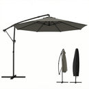 Outsunny 3 M Garden Cantilever Parasol With Cover, Rotation, Grey