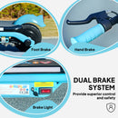 AIYAPLAY Electric Scooter for 6-14 with Dual Brakes & Colourful Light