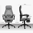 Vinsetto Mesh Swivel Task Chair for Home Office with Footrest Dark Grey