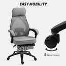 Vinsetto Mesh Swivel Task Chair for Home Office with Footrest Dark Grey
