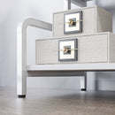 HOMCOM 3-Tier Storage Shelf, Metal Shelves For Storage For Home Office, White