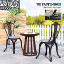 Outsunny Bistro Chair Cushions, Chair Pads Set Of 4, Light Grey