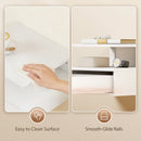 HOMCOM Modern Nightstand Set of 2, Wall Mounted Bedside Cabinet, White