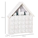 HOMCOM Christmas Advent Calendar - White
