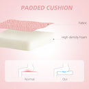 HOMCOM Armless Heart Desk Chair, Makeup Vanity Chair for Home