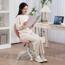 HOMCOM Armless Heart Desk Chair, Makeup Vanity Chair for Home