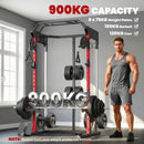 SPORTNOW Power Cage Power Rack With Cable Pulley System