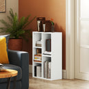 HOMCOM 2-Tier Bookshelf with 5 Open Storage Compartments