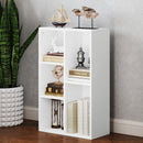 HOMCOM 2-Tier Bookshelf with 5 Open Storage Compartments