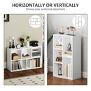HOMCOM 2-Tier Bookshelf with 5 Open Storage Compartments