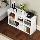 HOMCOM 2-Tier Bookshelf with 5 Open Storage Compartments
